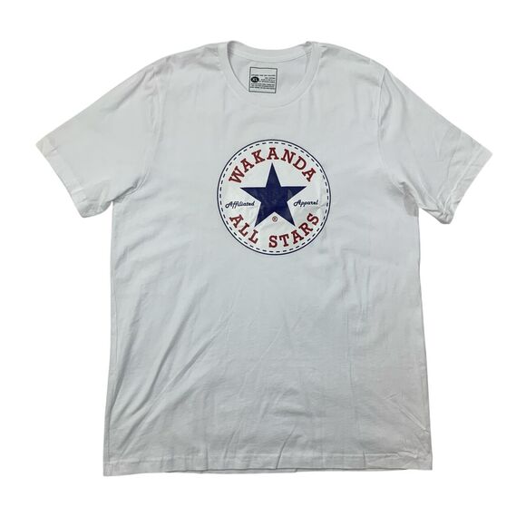 Wakanda All Stars T Shirt Men XL Extra Large White Cotton Crew Neck Short Sleeve - Picture 1 of 9